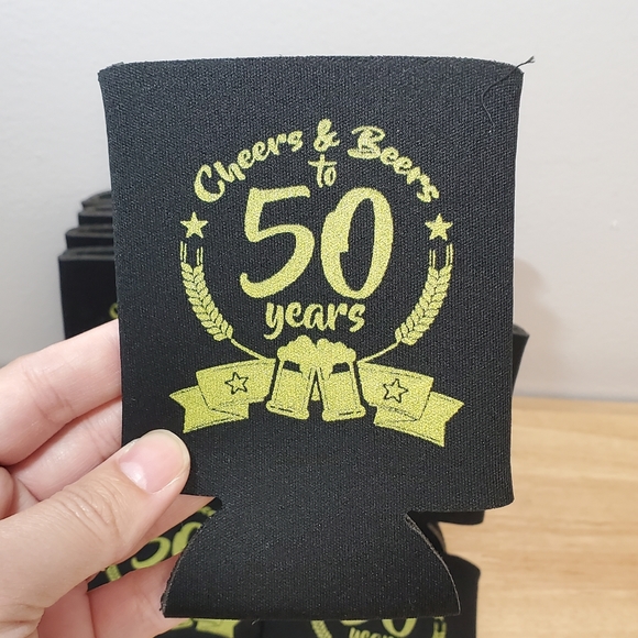 50th Birthday Can Coolers - Picture 1 of 4